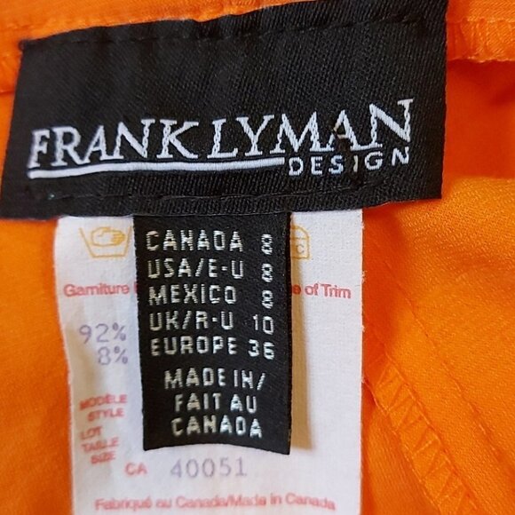 frank LYMAN VINTAGE NEON ORANGE PANT LEGGING - Picture 8 of 9